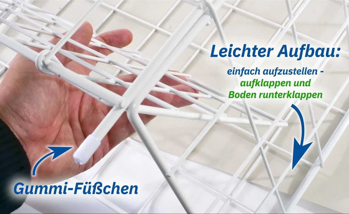 Abfallkorb, zusammenlegbar, weiss, beschichtet, 405 x 251 x 628 mm