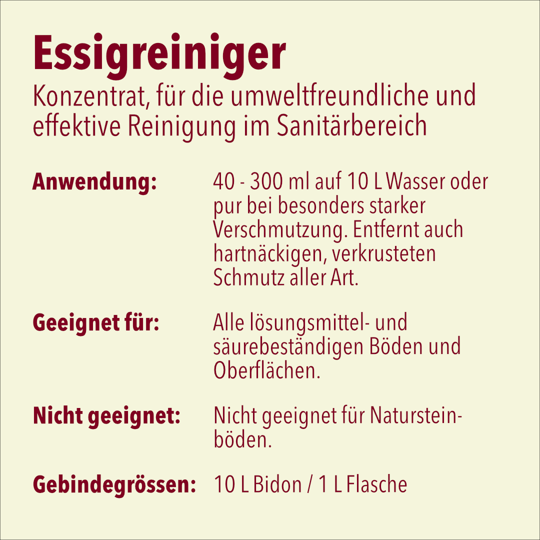Essigreiniger, grün, ph <3, 10 Liter