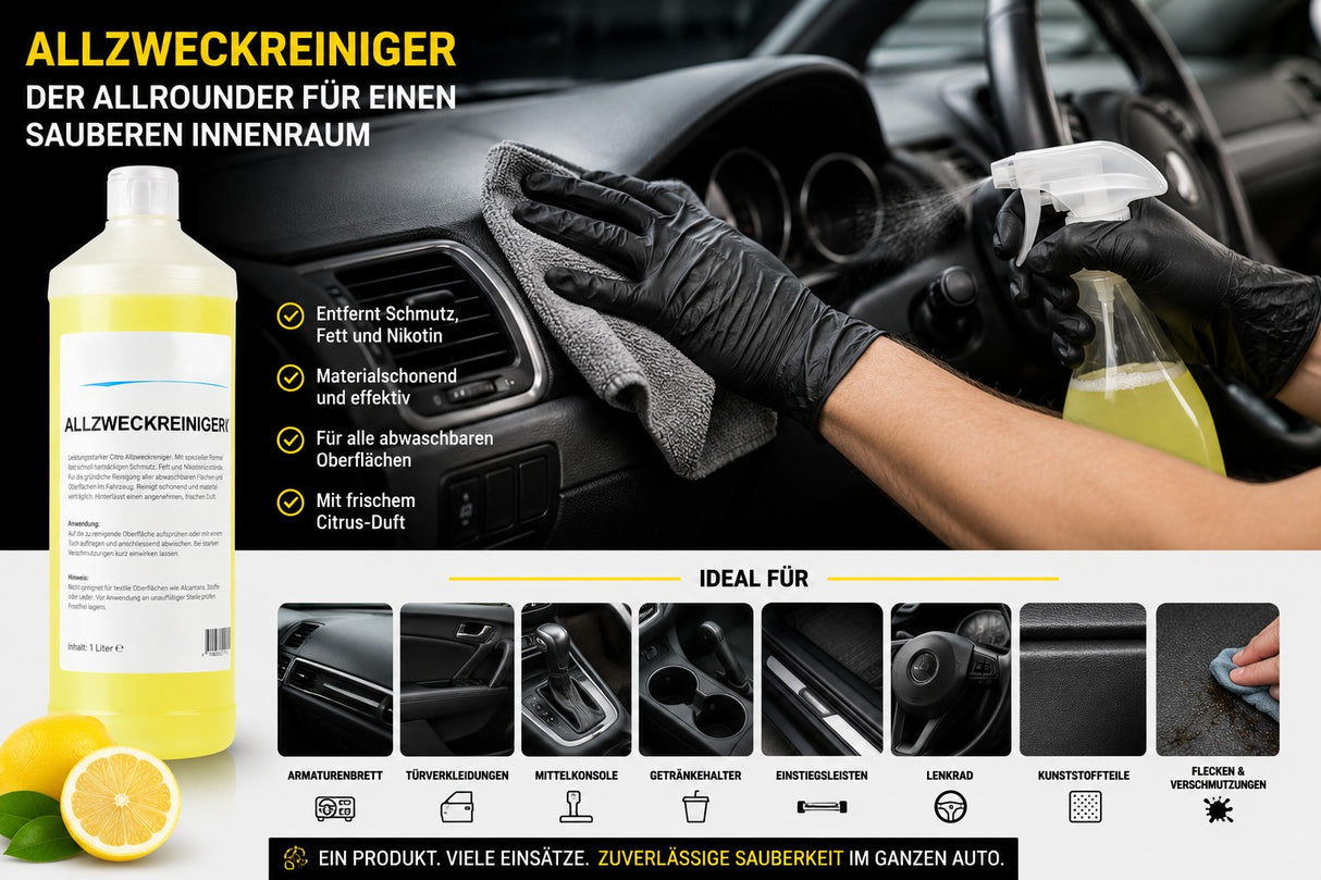 Auto Innenraum & Scheibenklar Set