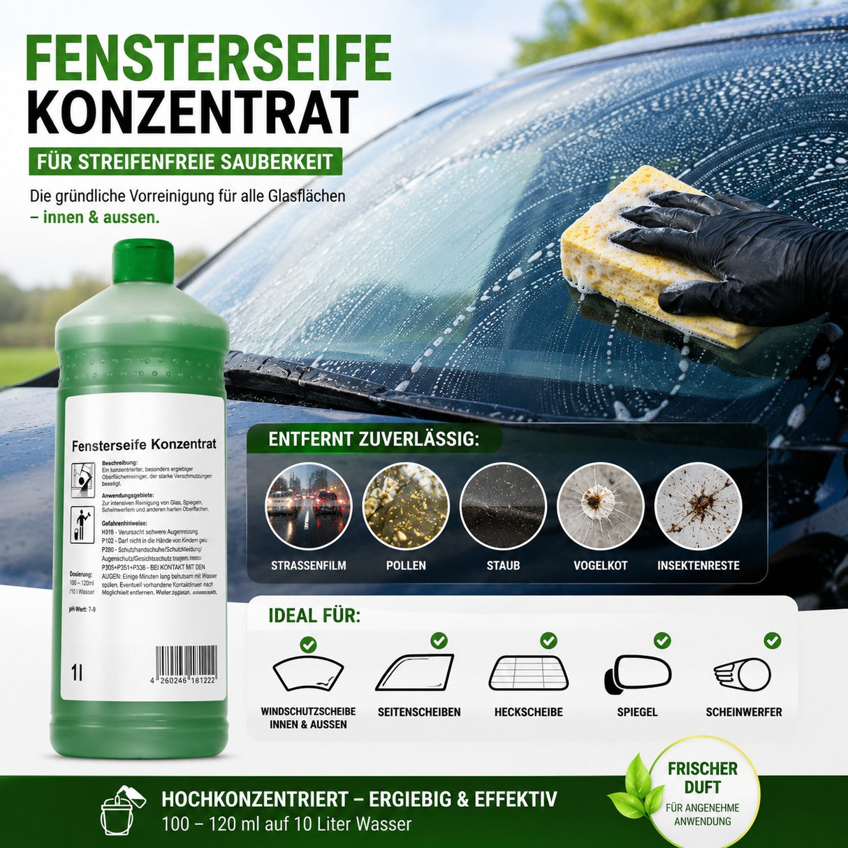 Auto Innenraum & Scheibenklar Set