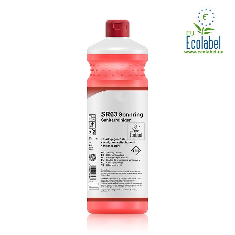 Sanitärreiniger Konzentrat mit Ecolabel, pH 2, Gegen Kalk & Schmutz, 1 Liter