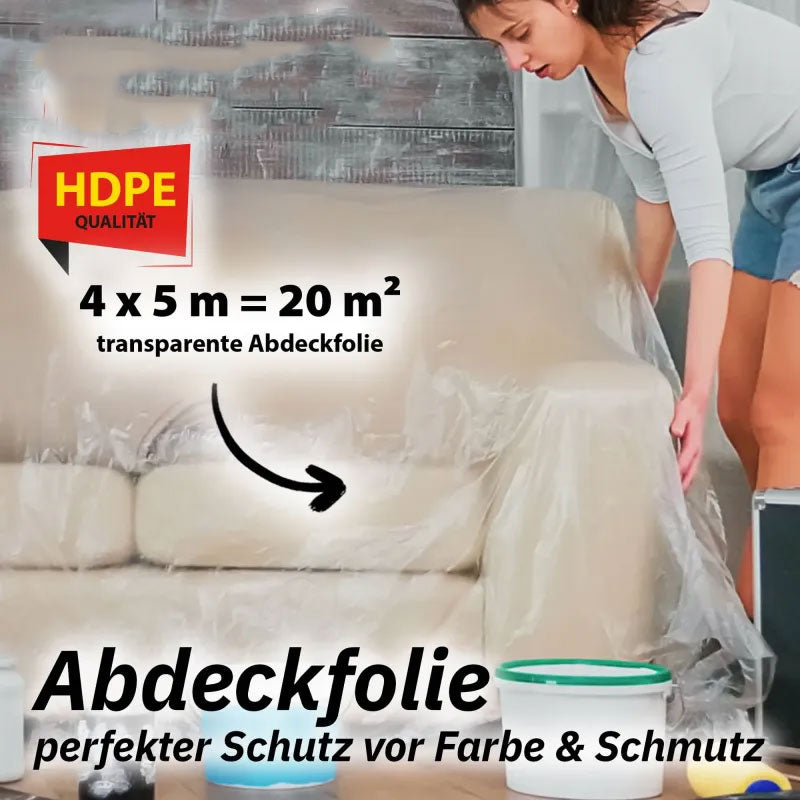 Allzweckfolie transparent, 4 x 5 Meter, 1 Stück