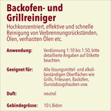 Backofenreiniger gegen schwarze eingebrannte Fettkrusten und Verkrustungen