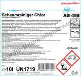 Foam cleaner chlorine, pH value 13, 10 liters