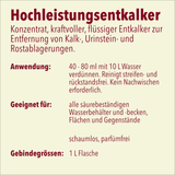 Hochleistungsentkalker, weiss, pH-Wert 1, 1 Liter