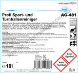 Sport- und Turnhallenreiniger, pH-Wert 10, 10 Liter