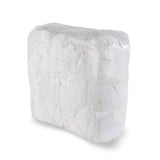 10-kg-Ballen mit weissen Trikot-Putzlappen aus Baumwolle – fusselfrei, saugfähig und ideal für hygienische Reinigungsbereiche.