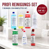 Puricura Profi Reinigungs-Set mit sieben Reinigern für WC, Bad, Küche, Glas, Oberflächen und Böden